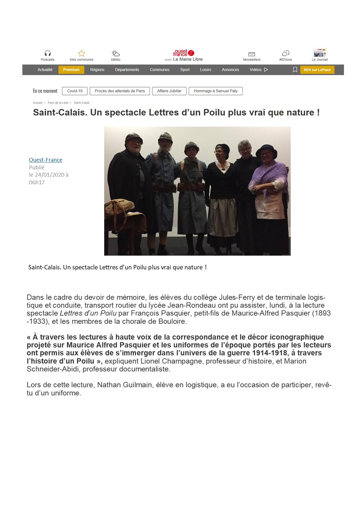 24 janvier Ouest France