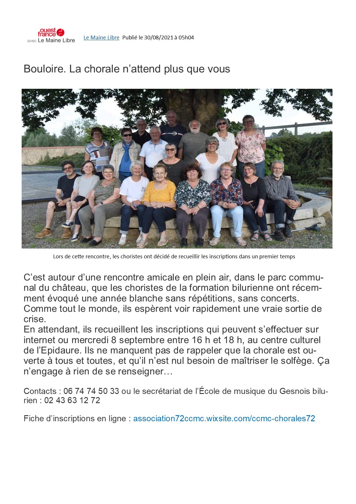 30 août Maine Libre