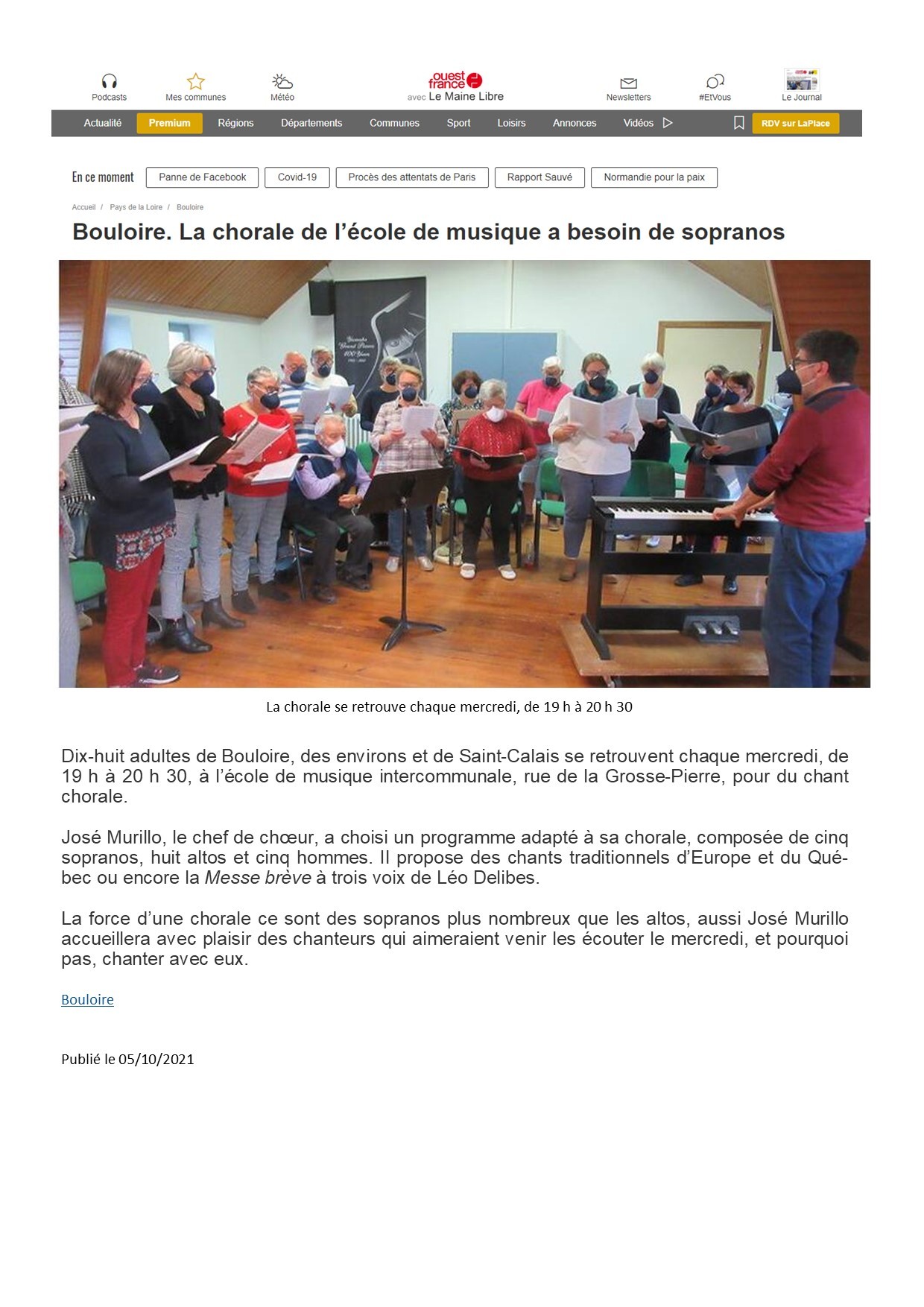 5 octobre Ouest France