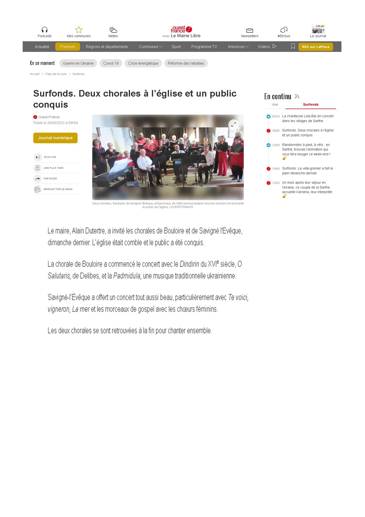 Ouest france 180922 surfonds